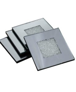 Swarovski Crystal Filled Mirrored Coasters Set of 4