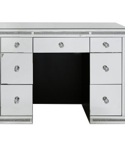 Tuscany Mirrored 7 Drawer Dressing Table with Swarovski Crystals