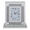 Tuscany Mirrored Square Table Clock with Swarovski Crystals2