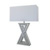 Tuscany Mirrored X Shape Table Lamp with Swarovski Crystals