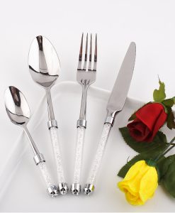 Cutlery Set with Swaovski Crystal filled Handles