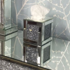 Tuscany Mirrored Tissue Box with Swaroski Crystals Cube