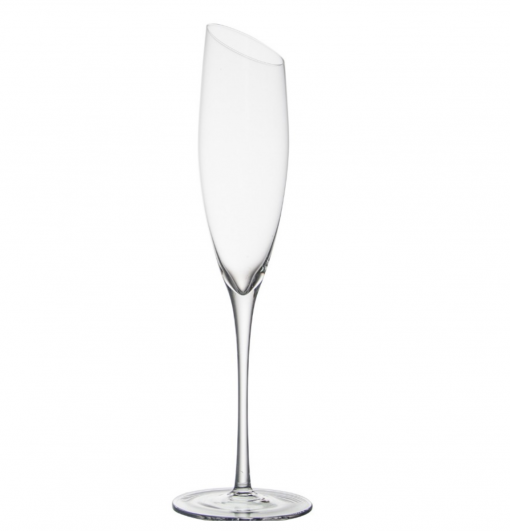 Pair of Angled Rim Champagne Flutes