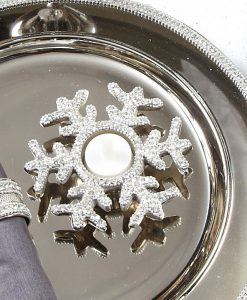 Christmas Snowflake Tealight Candle Holder with Swarovski Crystals