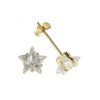 9ct Gold Star Shaped Swarovski Stud Earrings