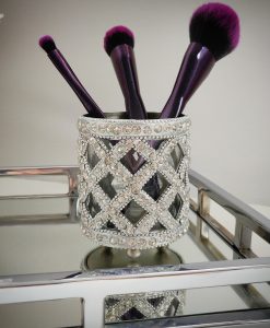 Make Up Brush Holder with Swarovski Crystals