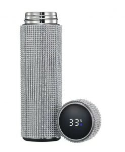 Digital Thermos Flask with Swarovski Crystal Elements