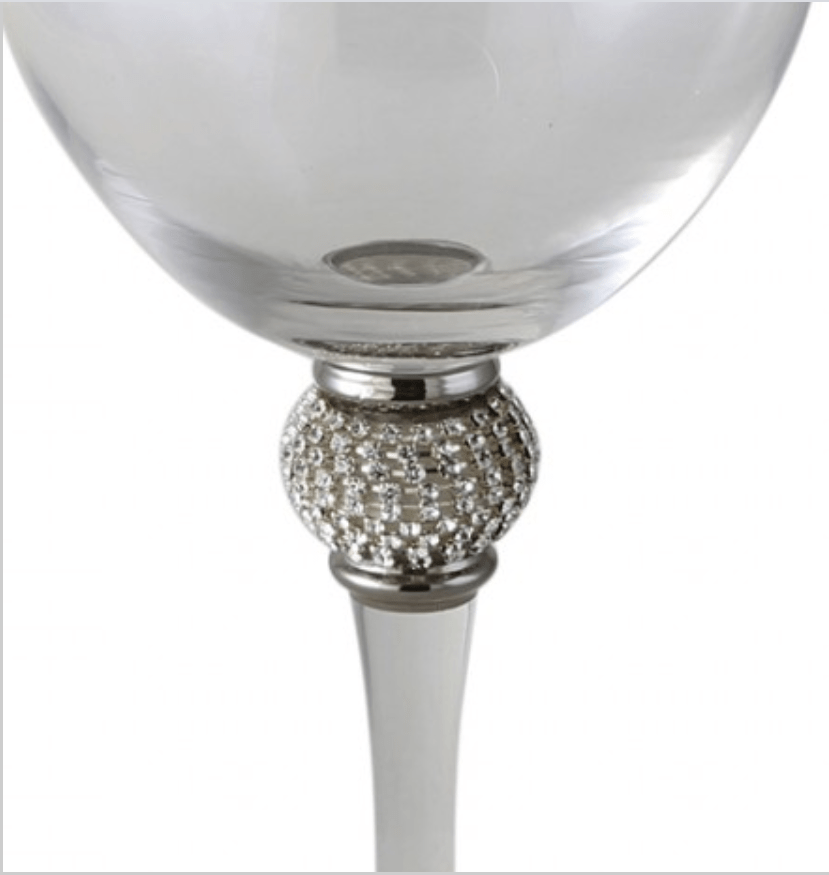 Set of 4 Wine Glasses with Swarovski 