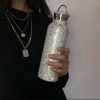 Re-usable Stainless Steel Water Bottle with Swarovski Crystal Elements