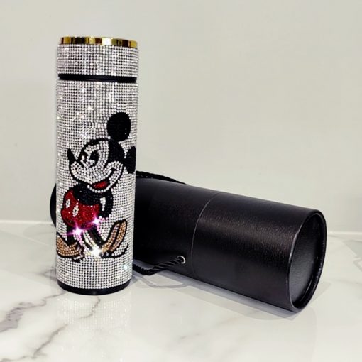 Mickey Mouse Digital Water Bottle Flask with Swarovski Crystal Elements