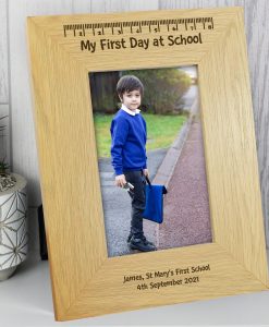 My First Day At School Photo Frame with Personalisation