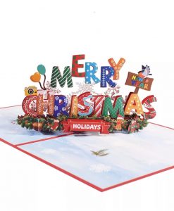 Pop Up 3D Merry Christmas Card