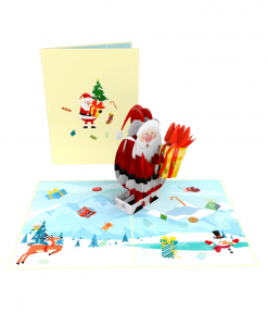 Pop Up 3D Father Christmas Greeting Card
