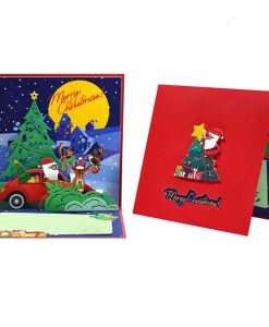 Pop Up 3D Santa Delivery Christmas Card